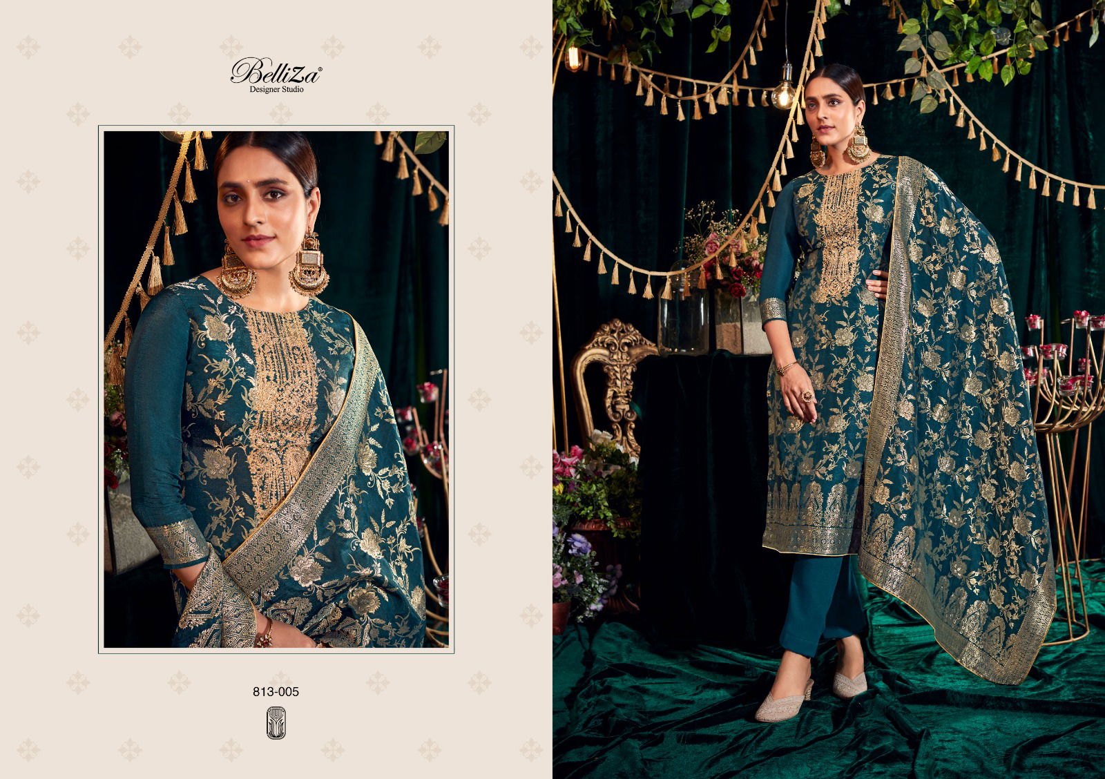 Rang Veda By Belliza Printed Designer Dress Material Catalog